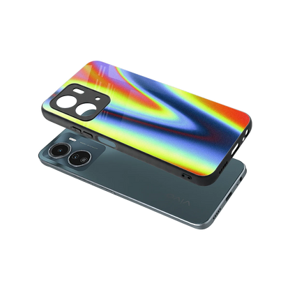 Luminous Aura sleek vivo y16 cover with tempered glass back and TPU edges