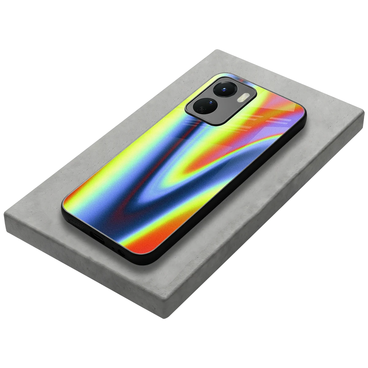 Luminous Aura stylish phone case for vivo y16 | glossy glass and slim fit
