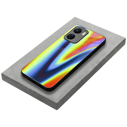 Luminous Aura stylish phone case for vivo y16 | glossy glass and slim fit