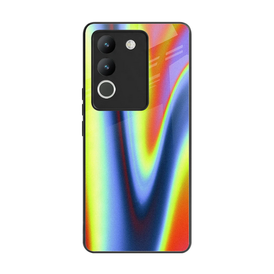 Luminous Aura back phone cover | glass case for vivo y200 5g