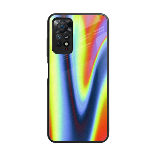 Luminous Aura back phone cover | glass case for redmi note 11 pro