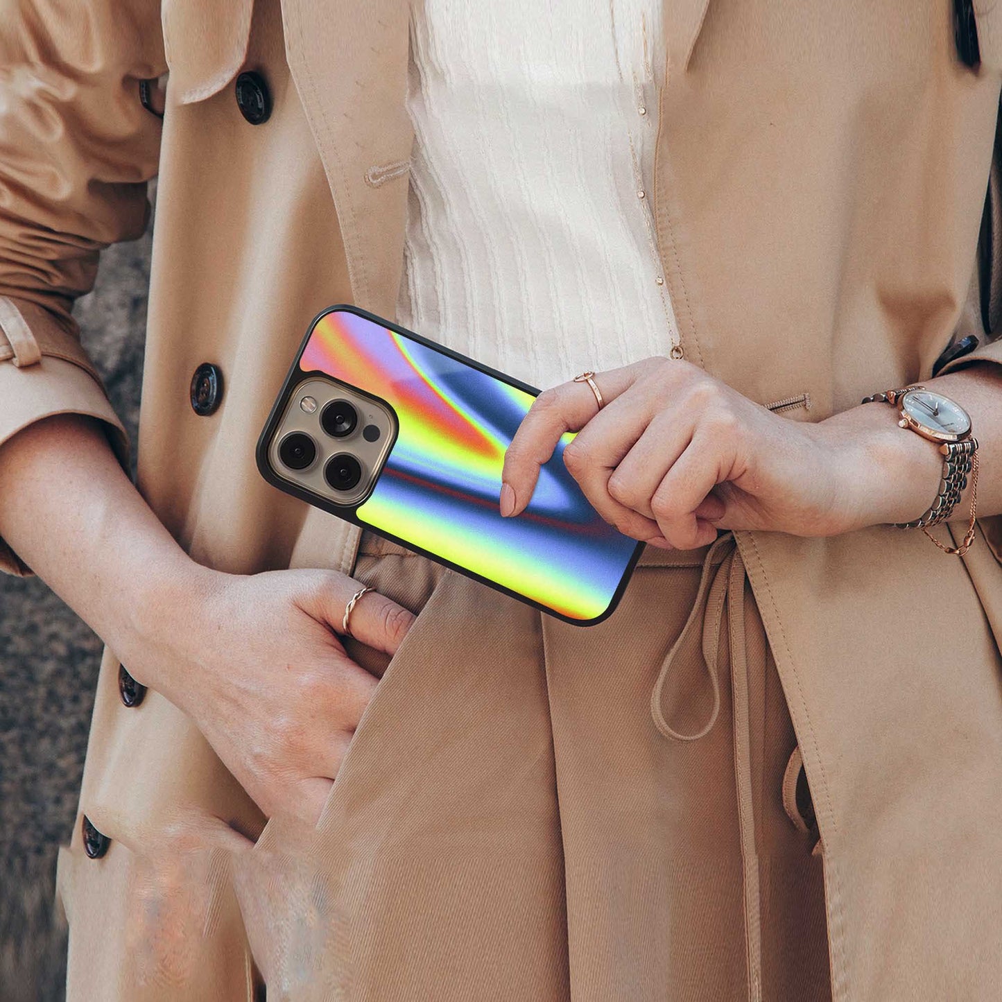 Luminous Aura Phone Case for Iphone 16 | Glass Case