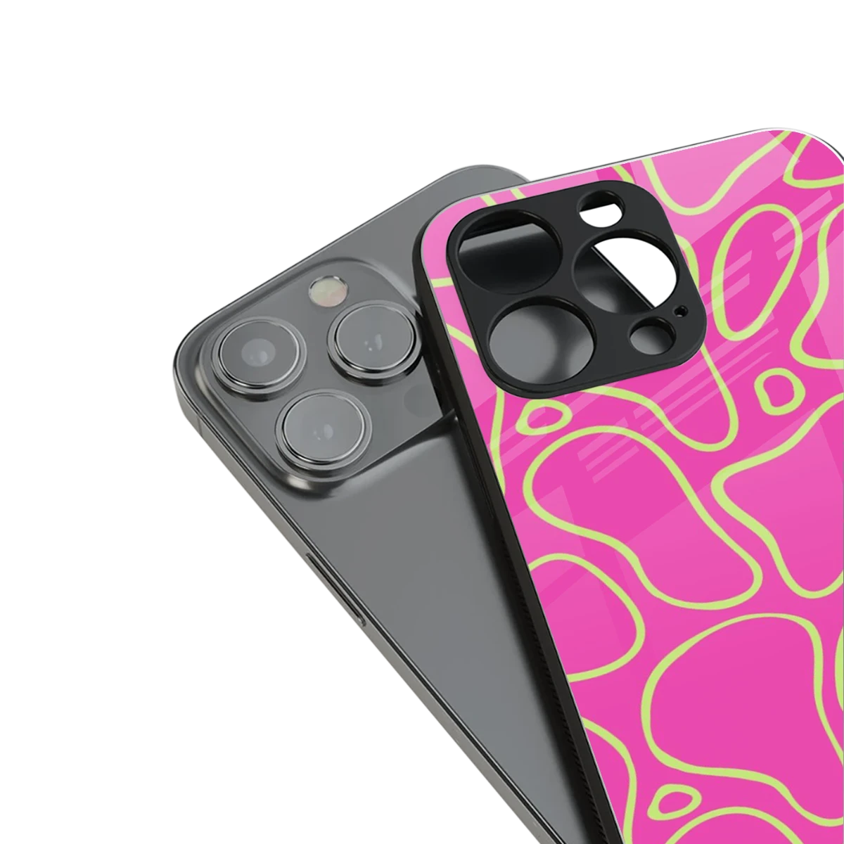 Lush Flow stylish phone case for iphone 15 pro | glossy glass and slim fit