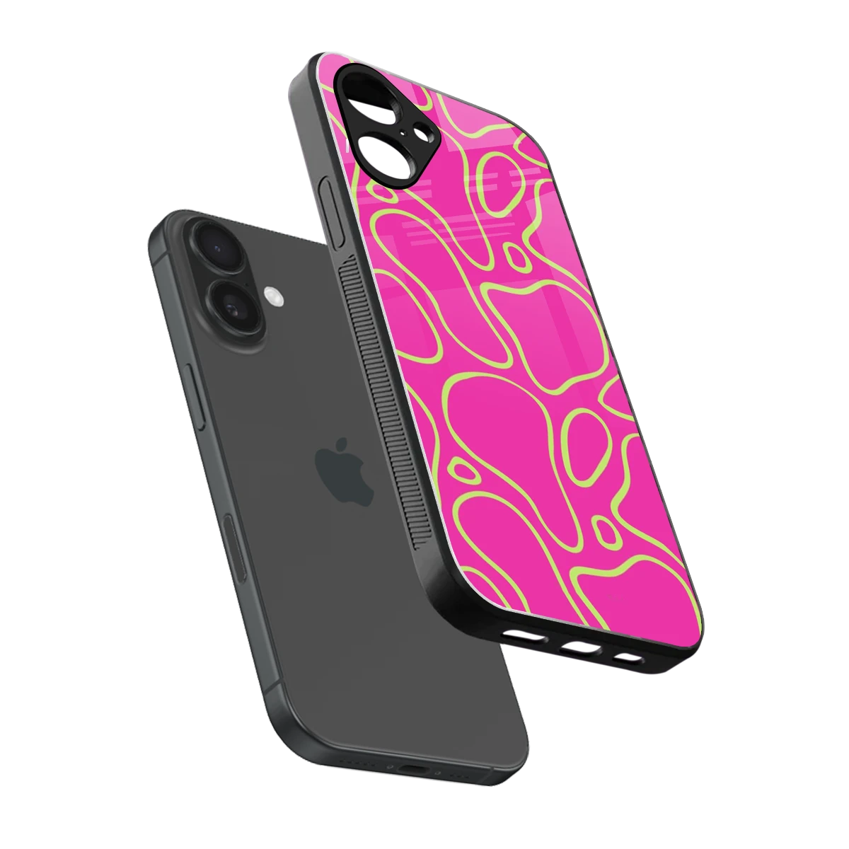 Lush Flow sleek iPhone 16 cover with tempered glass back and TPU edges