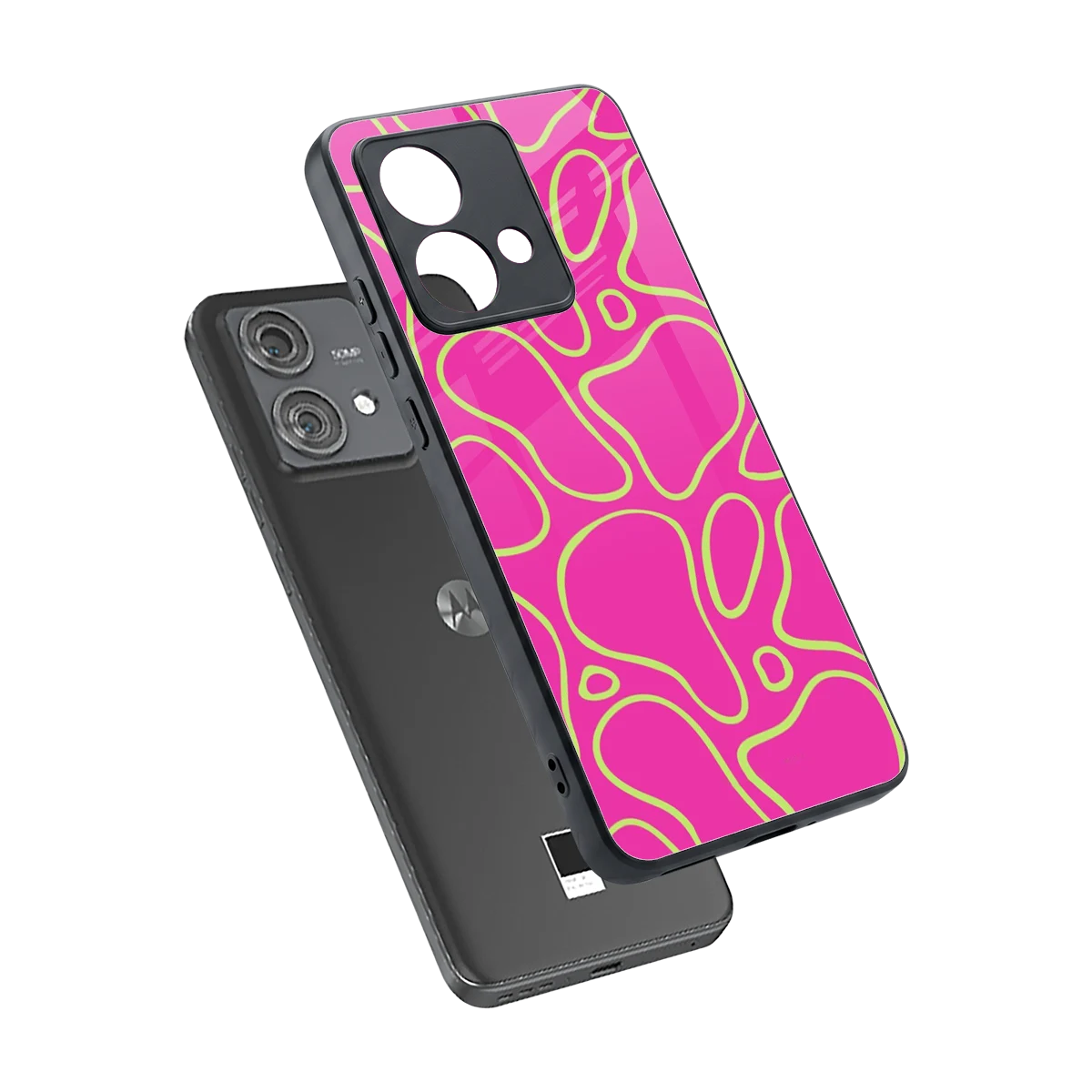 Lush Flow sleek motorola edge 40 neo 5g cover with tempered glass back and TPU edges
