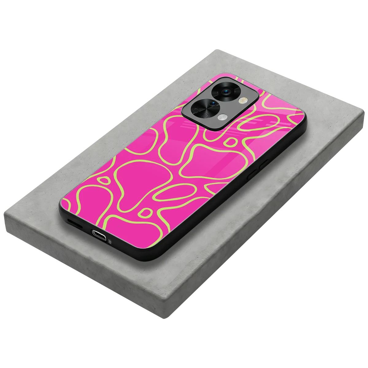 Lush Flow stylish phone case for oneplus nord 2t | glossy glass and slim fit