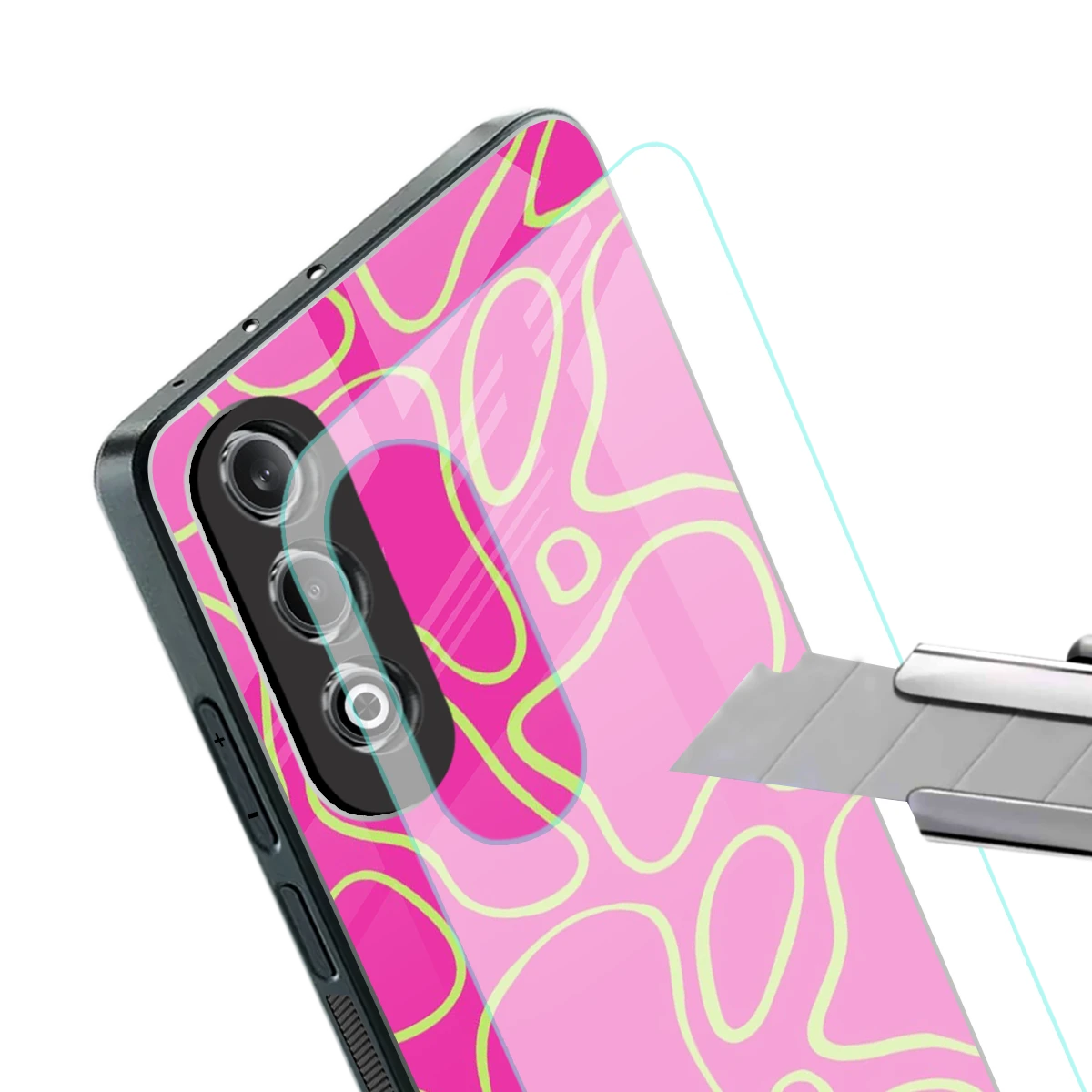 Lush Flow stylish phone case for oneplus nord ce 4 | glossy glass and slim fit