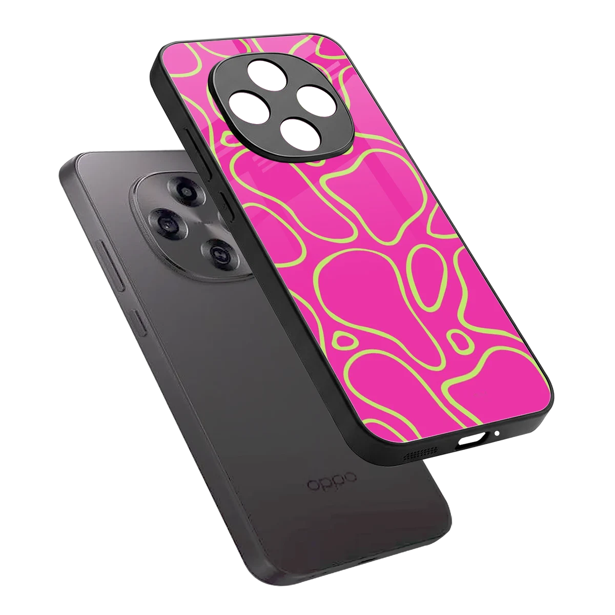 Lush Flow sleek oppo f31 pro 5g cover with tempered glass back and TPU edges