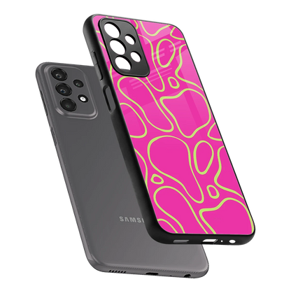 Lush Flow sleek samsung galaxy a23 cover with tempered glass back and TPU edges