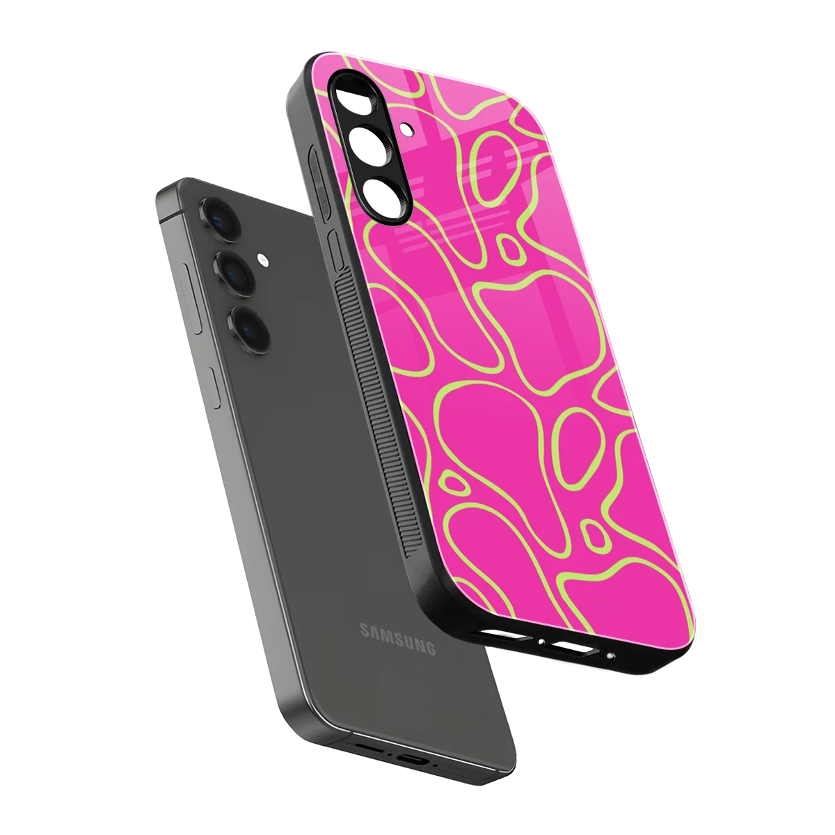 Lush Flow sleek samsung galaxy m35 5g cover with tempered glass back and TPU edges