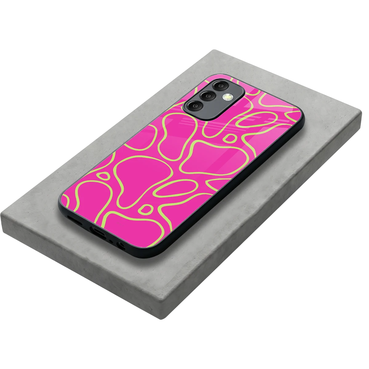 Lush Flow stylish phone case for samsung galaxy m14 5g | glossy glass and slim fit