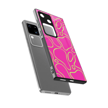 Lush Flow sleek vivo v30 cover with tempered glass back and TPU edges