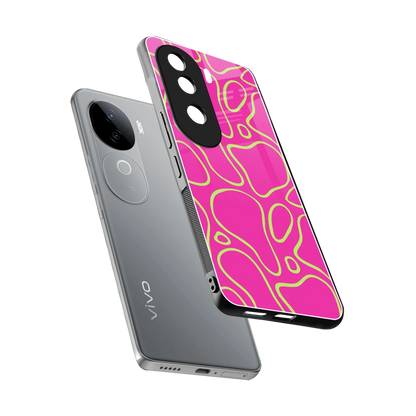 Lush Flow sleek vivo v40e cover with tempered glass back and TPU edges