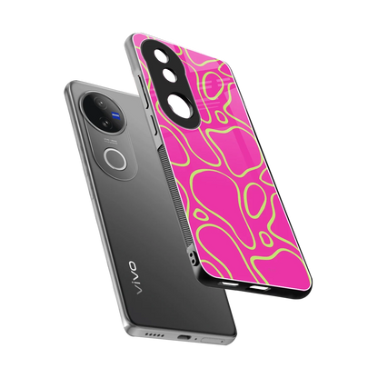 Lush Flow sleek vivo v50 cover with tempered glass back and TPU edges