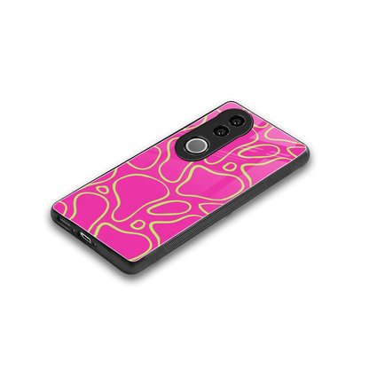 Lush Flow stylish phone case for vivo v50 | glossy glass and slim fit