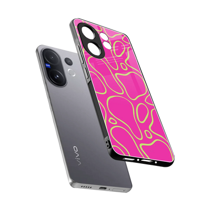 Lush Flow sleek vivo v60 cover with tempered glass back and TPU edges