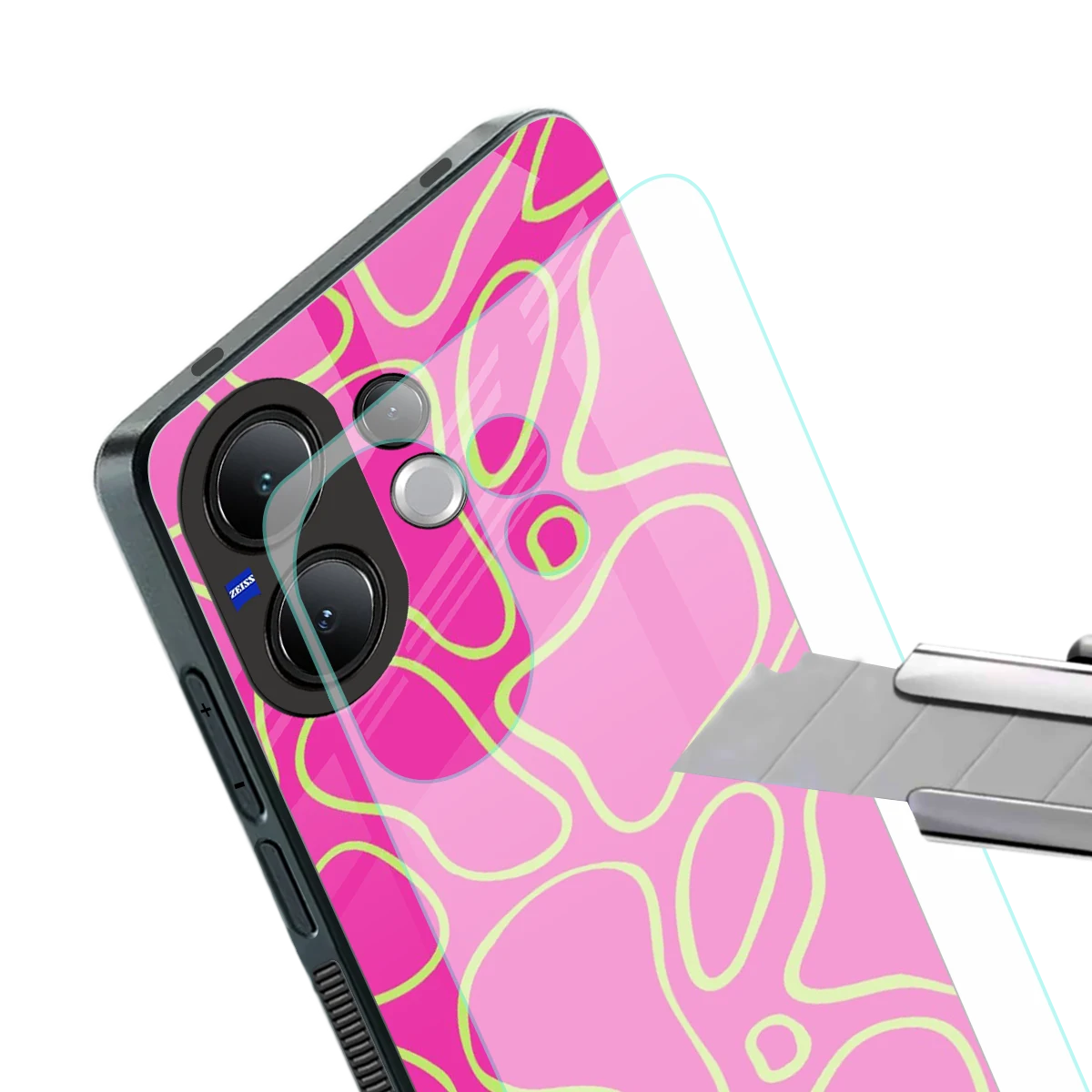 Lush Flow stylish phone case for vivo v60 | glossy glass and slim fit