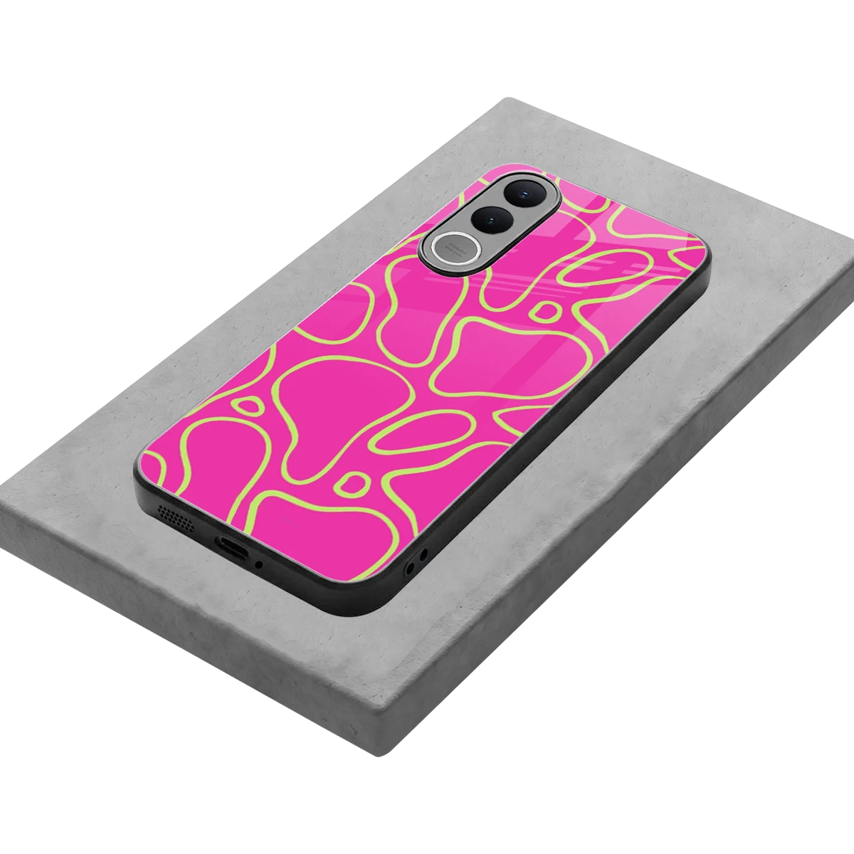 Lush Flow stylish phone case for vivo v70 fe | glossy glass and slim fit