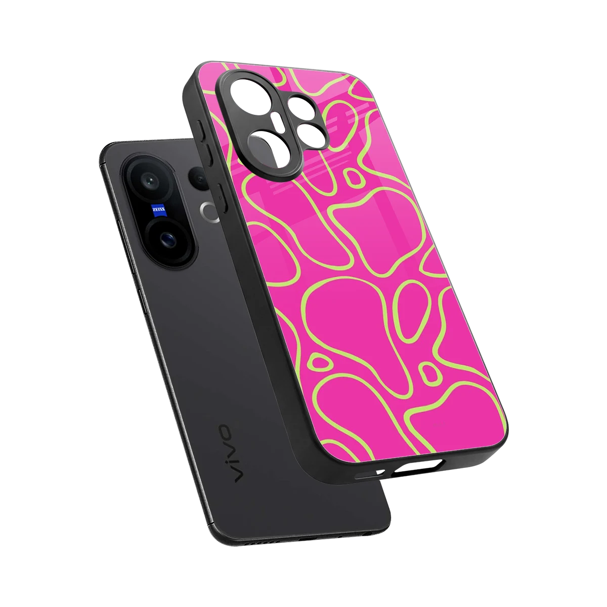Lush Flow sleek vivo x200 fe cover with tempered glass back and TPU edges