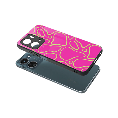 Lush Flow sleek vivo y16 cover with tempered glass back and TPU edges