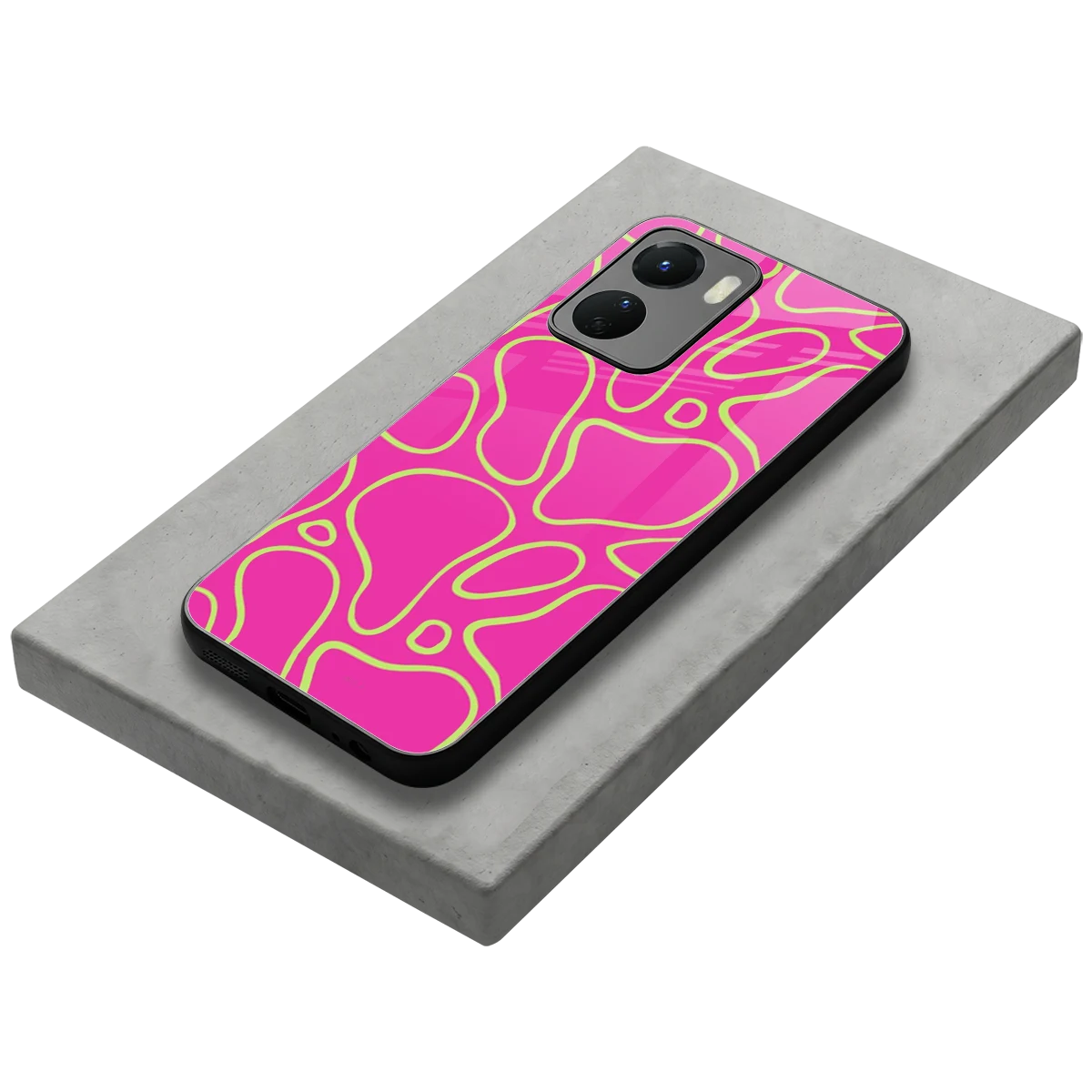 Lush Flow stylish phone case for vivo y16 | glossy glass and slim fit
