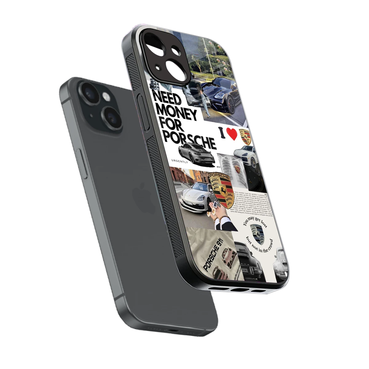 Luxe Dreams sleek iphone 14 cover with tempered glass back and TPU edges