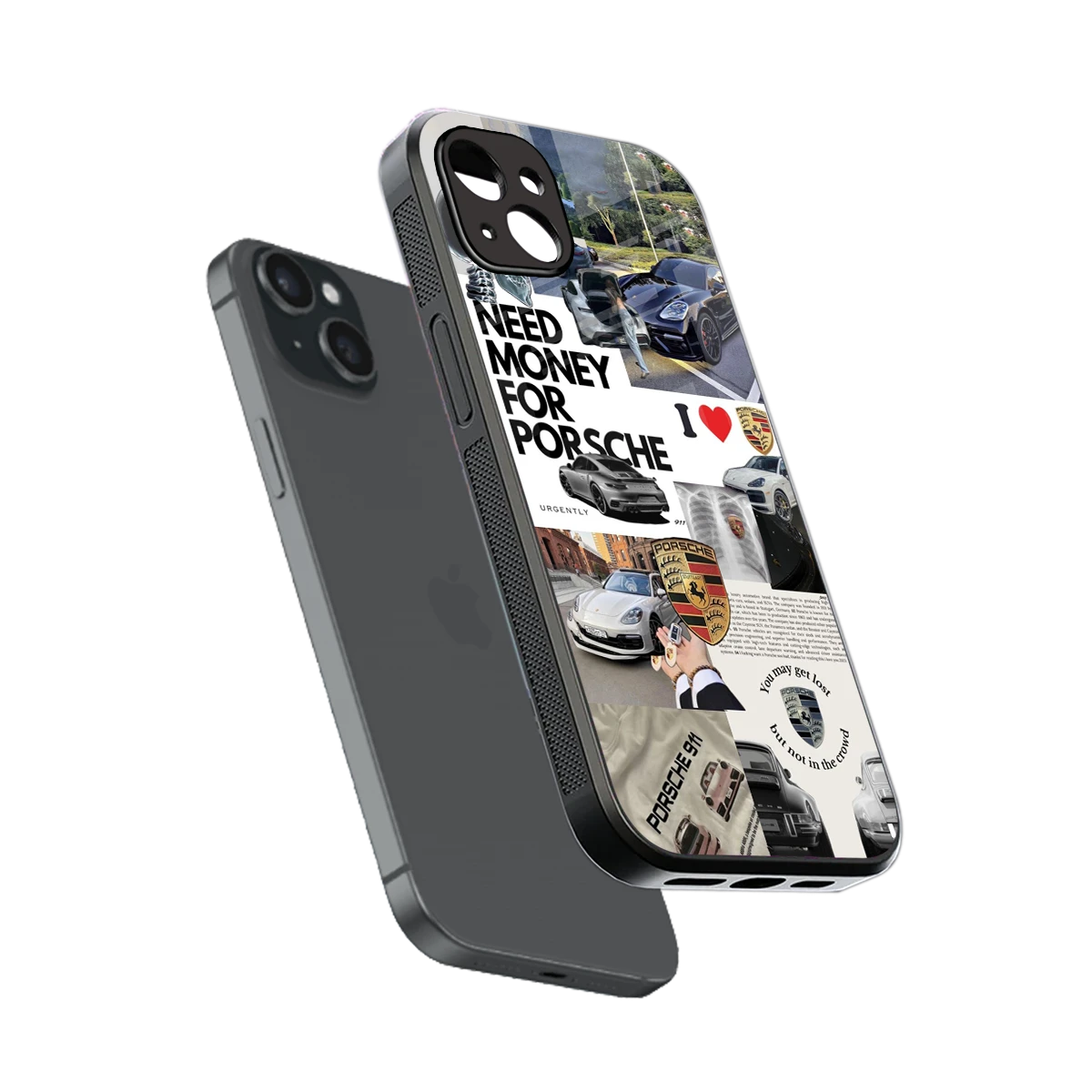 Luxe Dreams sleek iphone 14 plus cover with tempered glass back and TPU edges