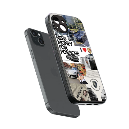 Luxe Dreams sleek iphone 14 plus cover with tempered glass back and TPU edges