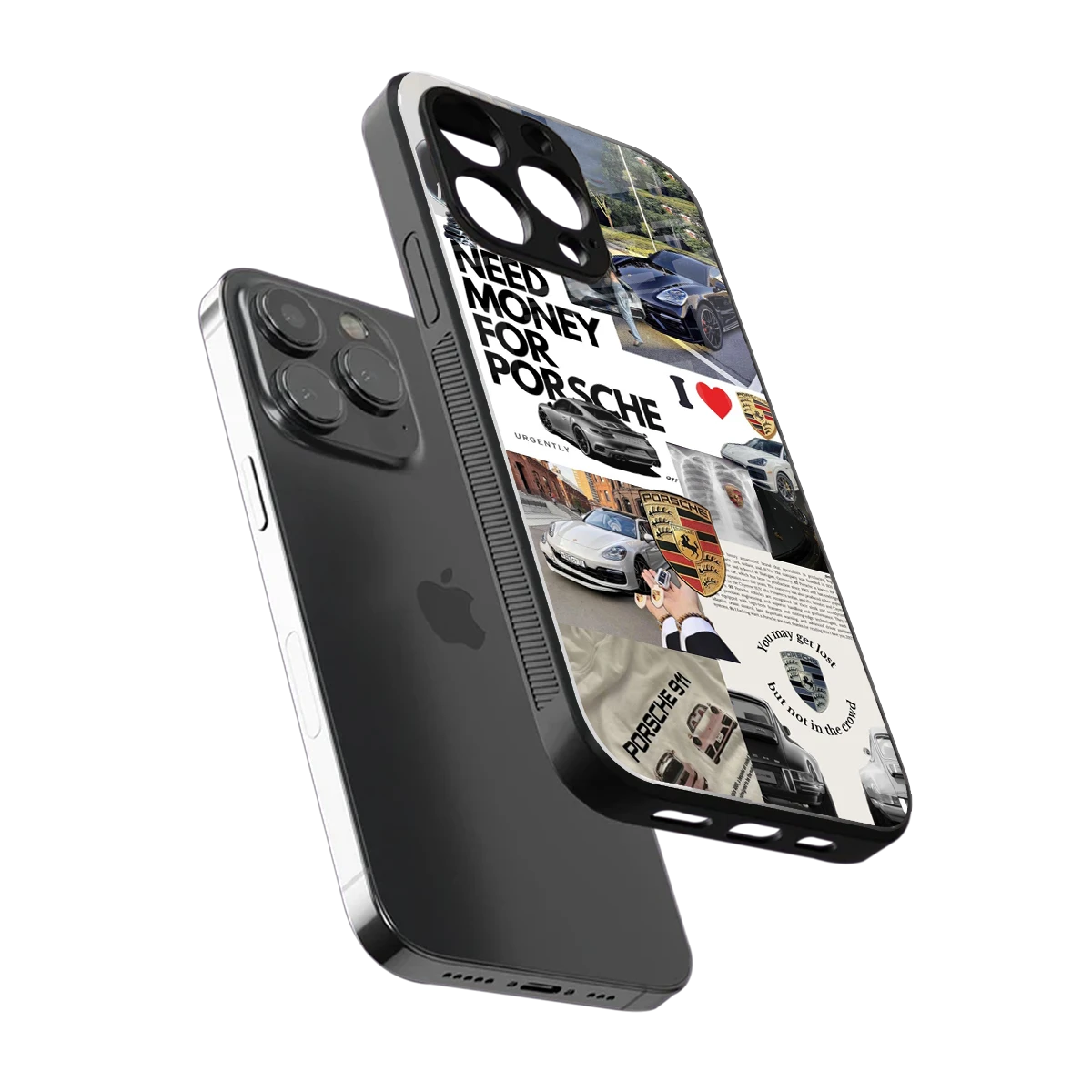 Luxe Dreams sleek iphone 15 pro max cover with tempered glass back and TPU edges