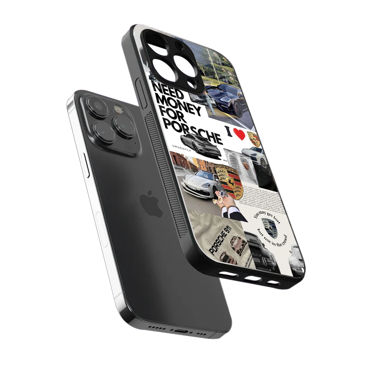 Luxe Dreams sleek iphone 16 pro max cover with tempered glass back and TPU edges