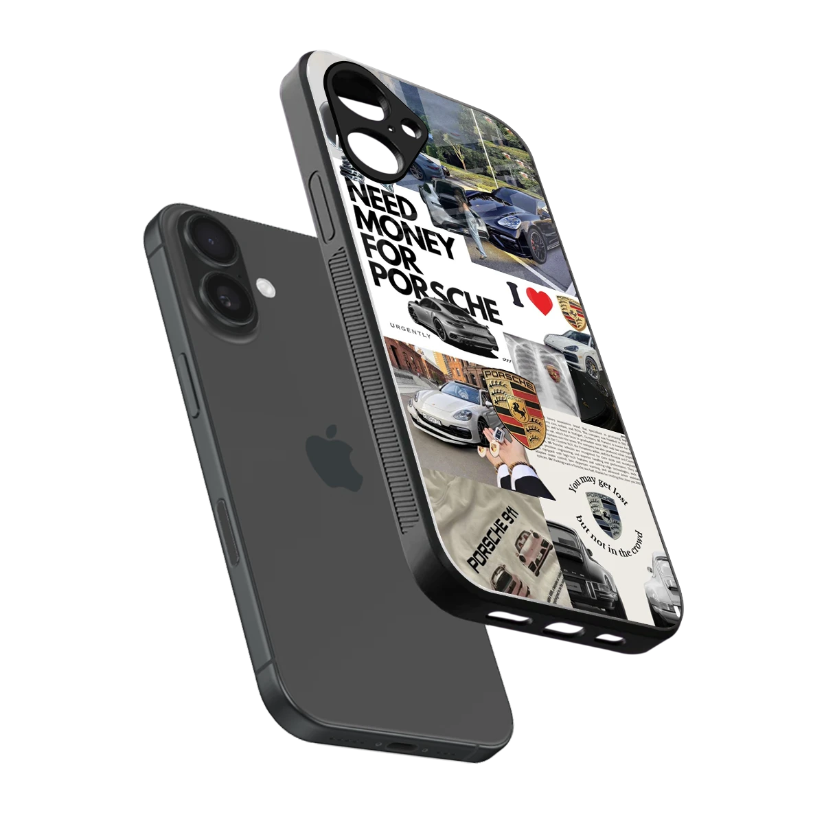 Luxe Dreams sleek iPhone 16 cover with tempered glass back and TPU edges