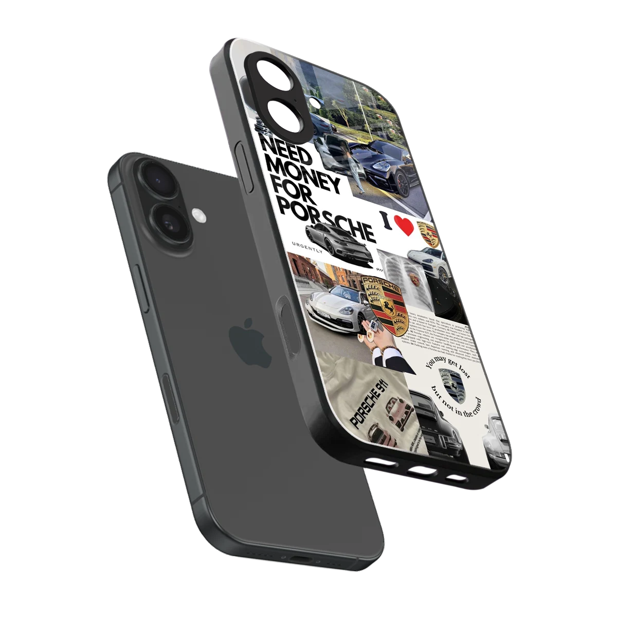 Luxe Dreams sleek iphone 17 cover with tempered glass back and TPU edges
