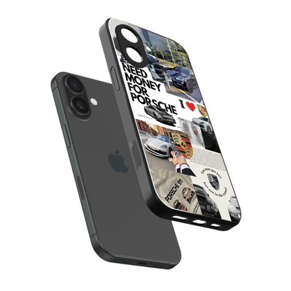 Luxe Dreams sleek iphone 17 cover with tempered glass back and TPU edges