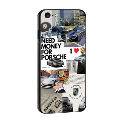 Luxe Dreams sleek iphone 6s plus cover with tempered glass back and TPU edges