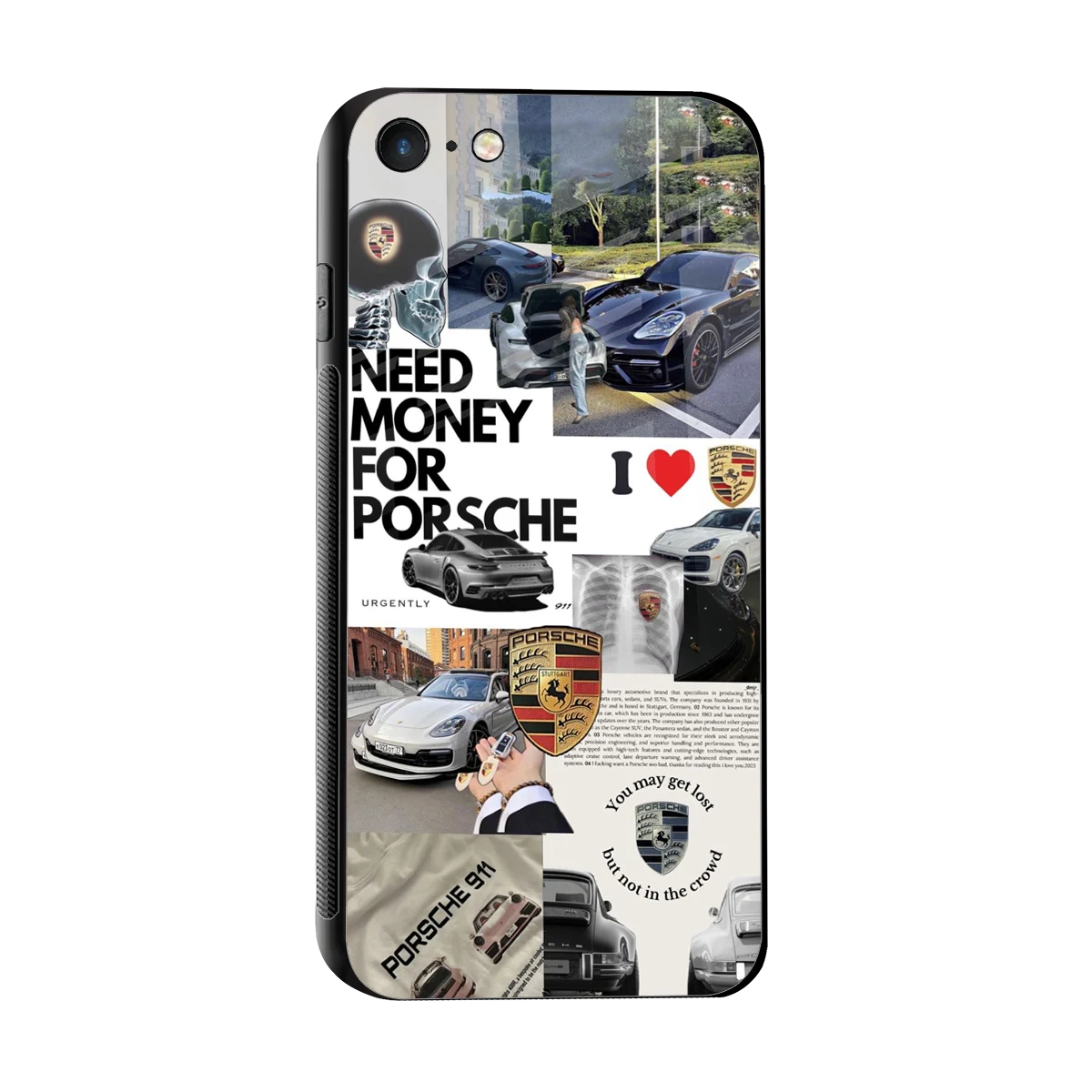 Luxe Dreams sleek iphone 7 cover with tempered glass back and TPU edges