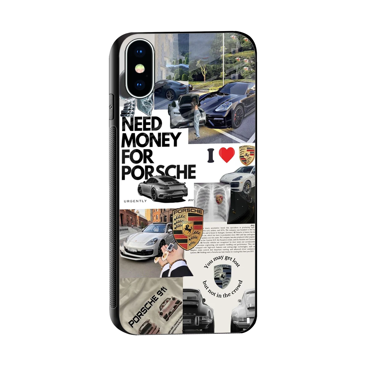 Luxe Dreams sleek iphone x cover with tempered glass back and TPU edges