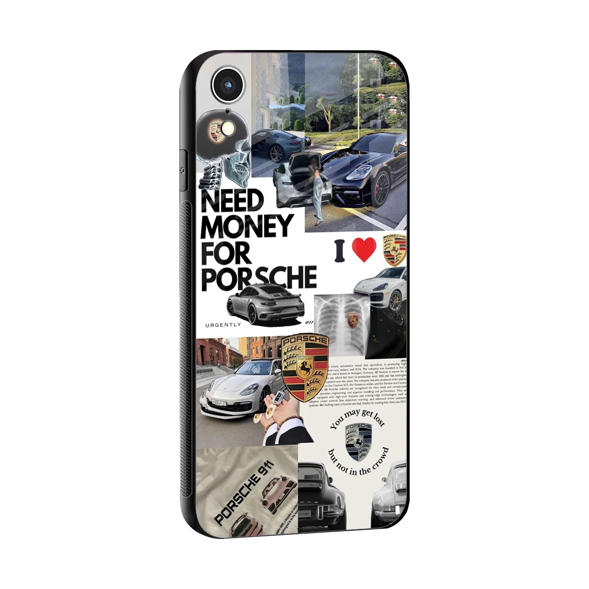 Luxe Dreams sleek iphone xr cover with tempered glass back and TPU edges