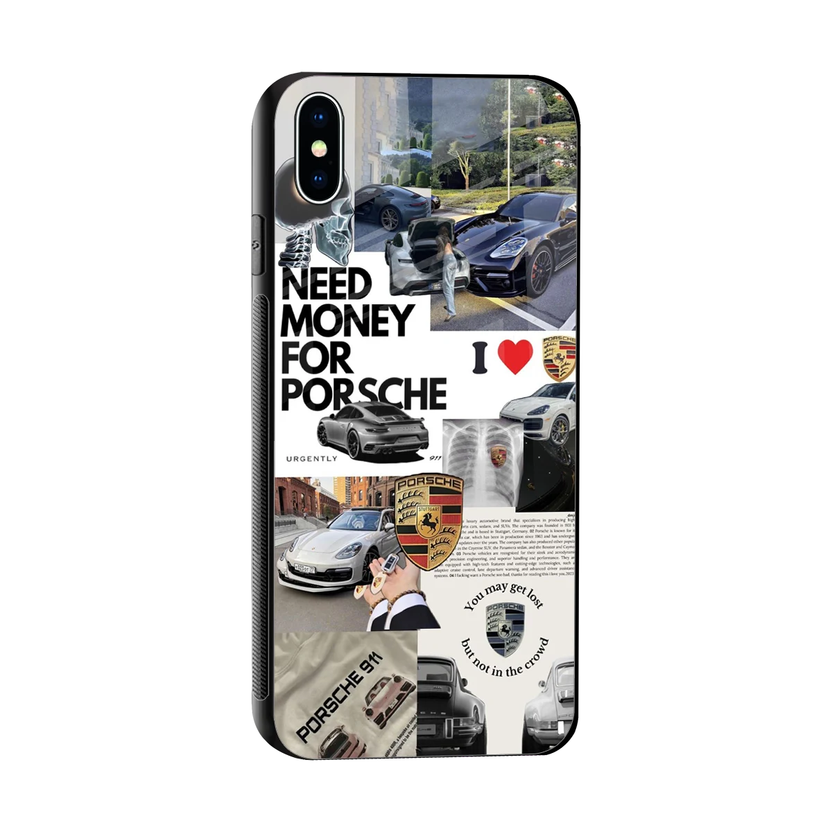 Luxe Dreams sleek iphone xs max cover with tempered glass back and TPU edges