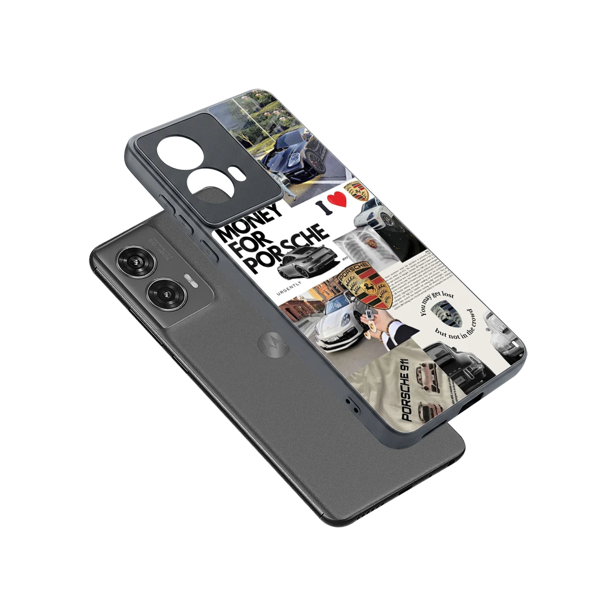 Luxe Dreams sleek motorola edge 50 fusion cover with tempered glass back and TPU edges