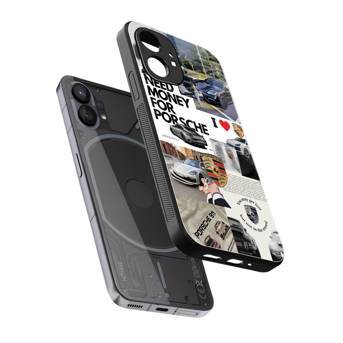 Luxe Dreams sleek nothing phone 1 cover with tempered glass back and TPU edges