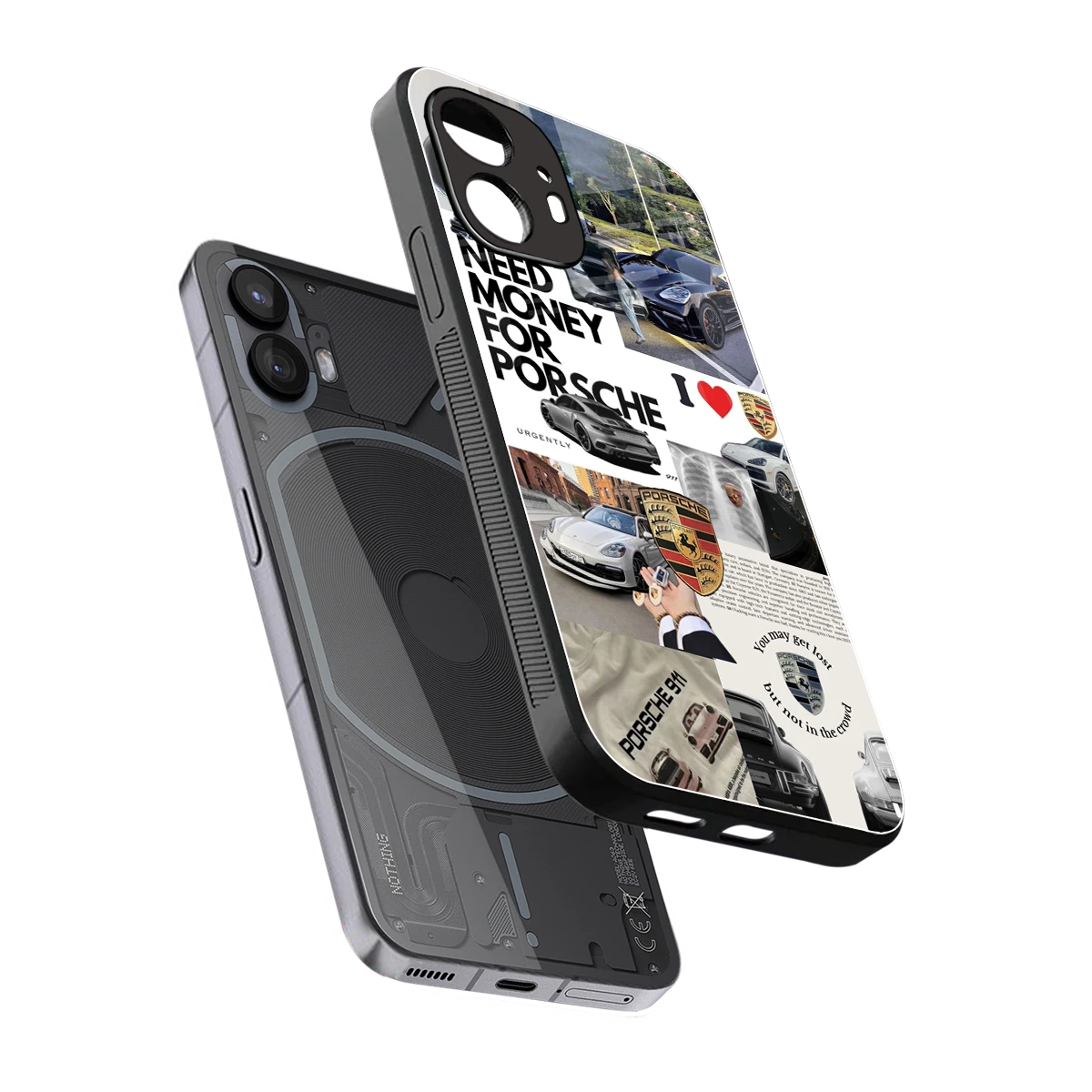 Luxe Dreams sleek nothing phone 2 cover with tempered glass back and TPU edges