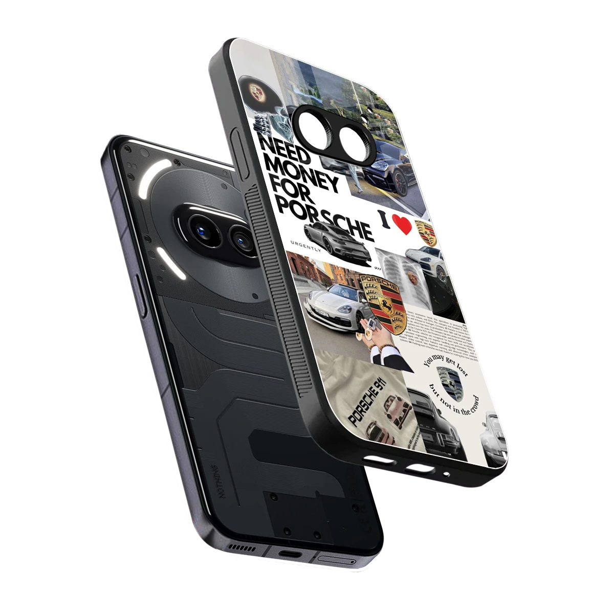 Luxe Dreams sleek nothing phone 2a plus cover with tempered glass back and TPU edges