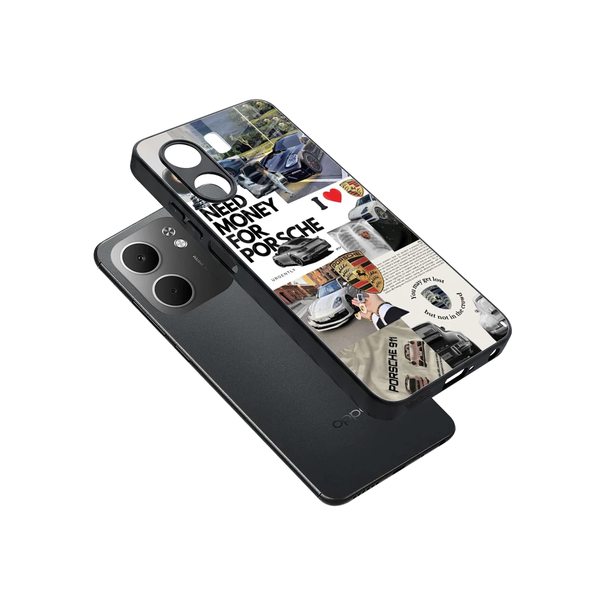Luxe Dreams sleek oppo a5x 5g cover with tempered glass back and TPU edges