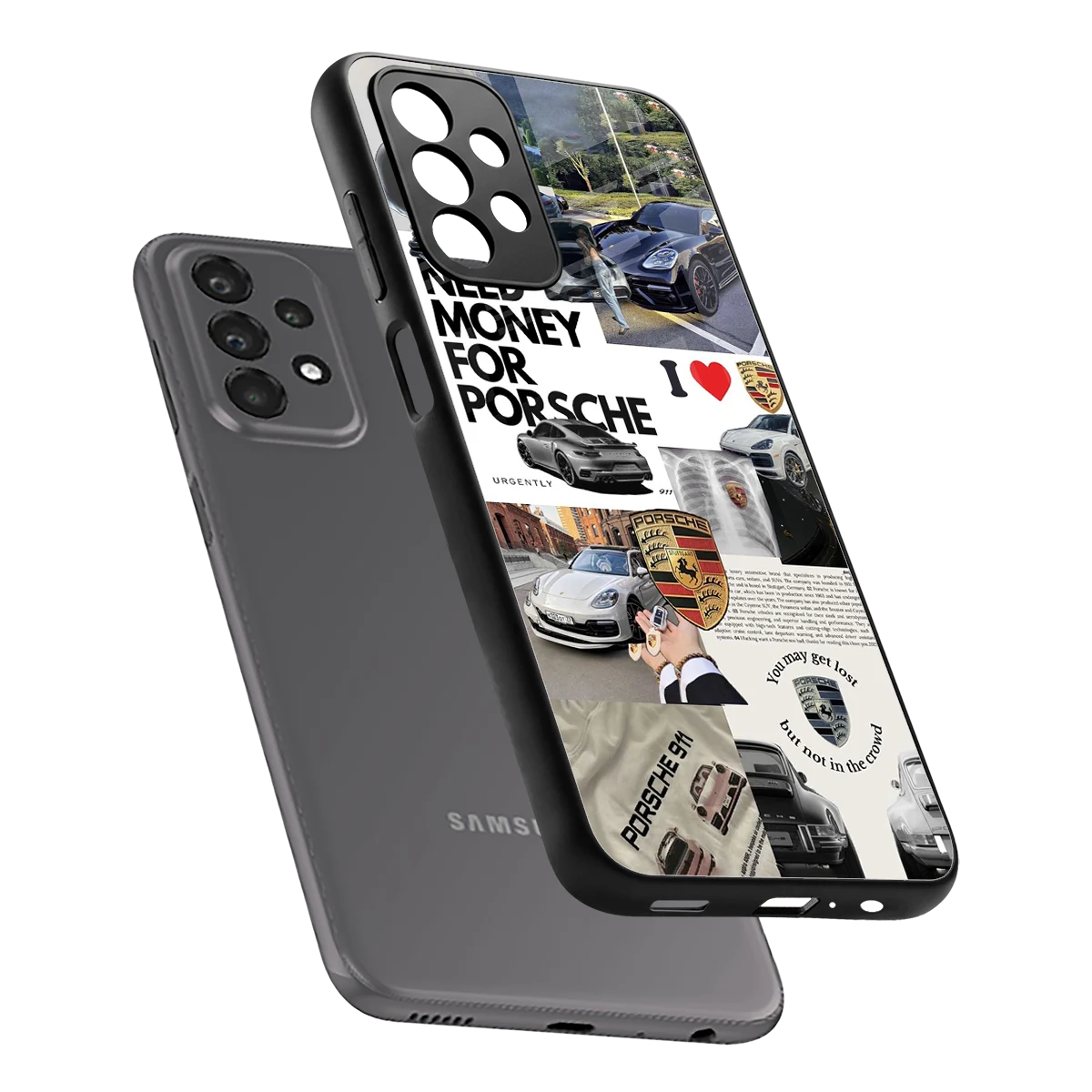 Luxe Dreams sleek samsung galaxy a23 cover with tempered glass back and TPU edges