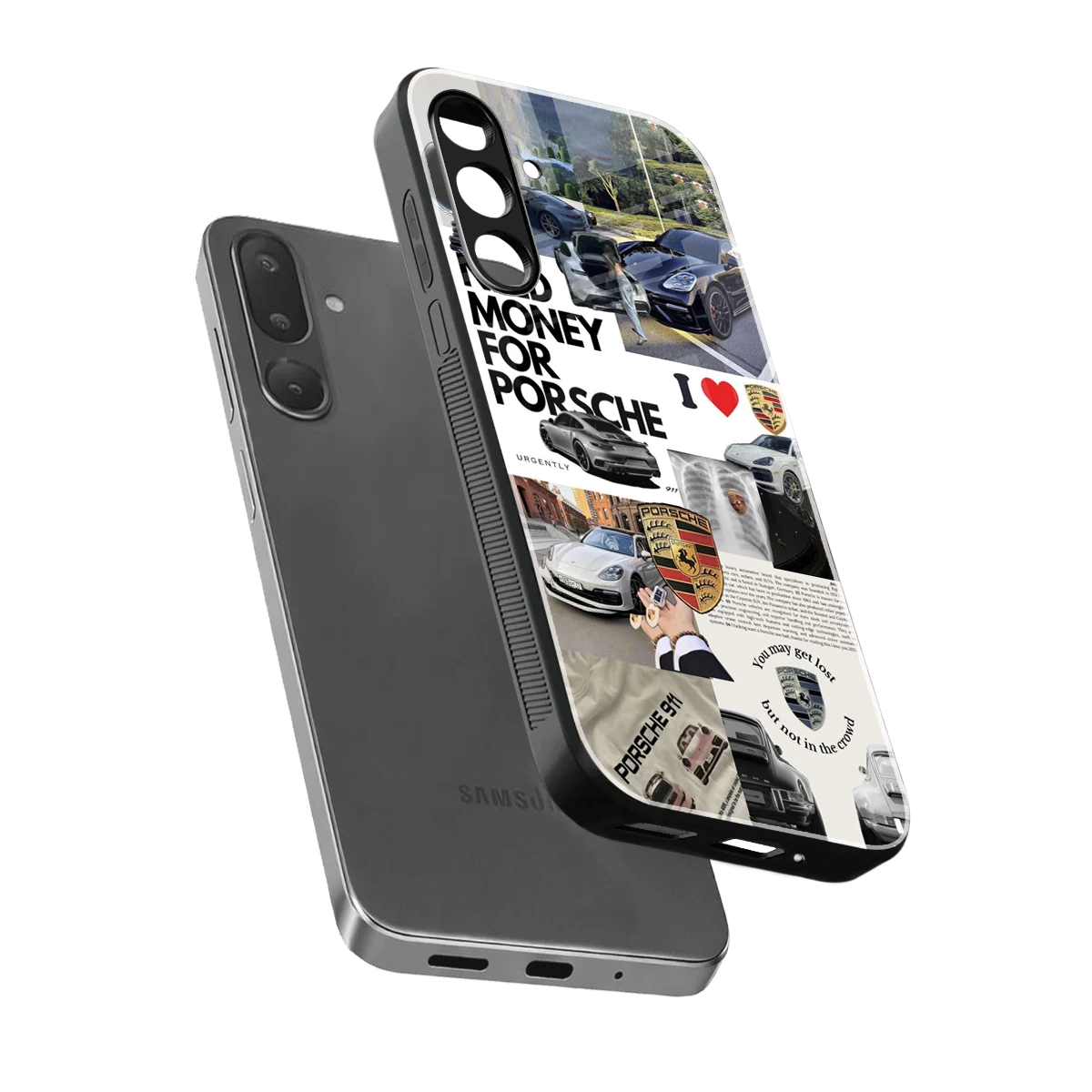 Luxe Dreams sleek samsung galaxy m36 5g cover with tempered glass back and TPU edges