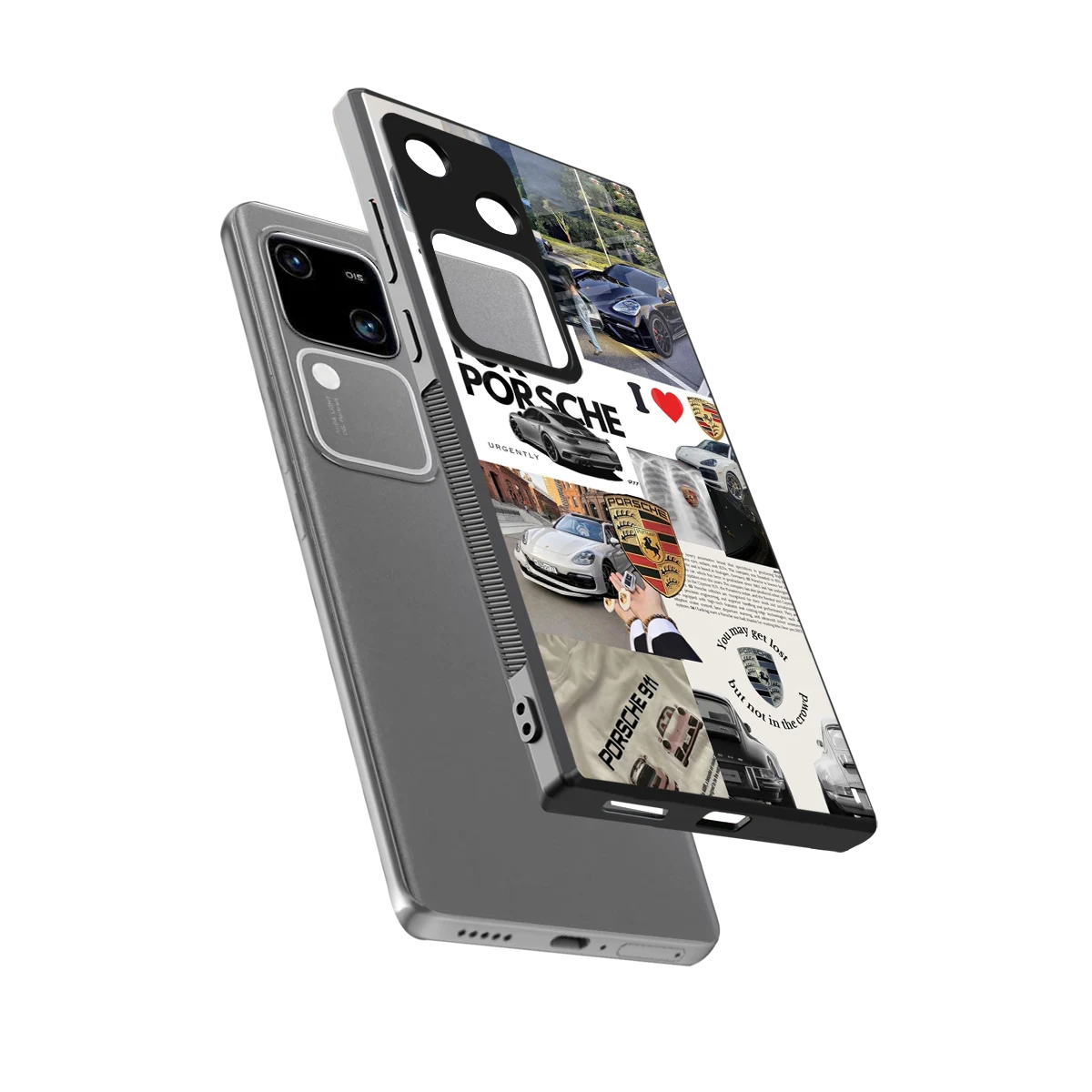 Luxe Dreams sleek vivo v30 cover with tempered glass back and TPU edges