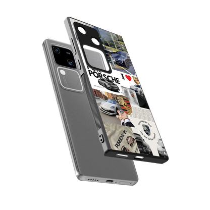 Luxe Dreams sleek vivo v30 cover with tempered glass back and TPU edges