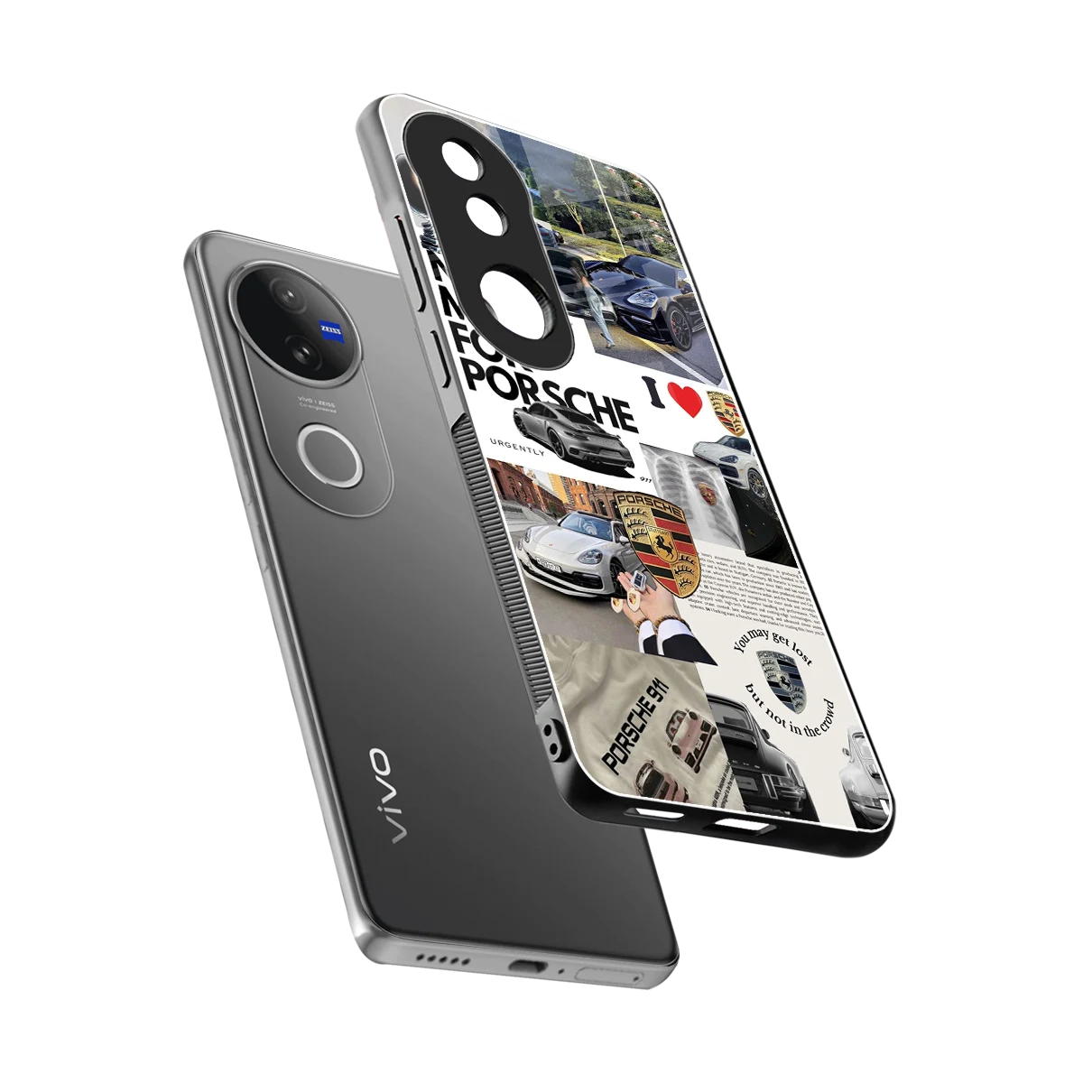 Luxe Dreams sleek vivo v50 cover with tempered glass back and TPU edges