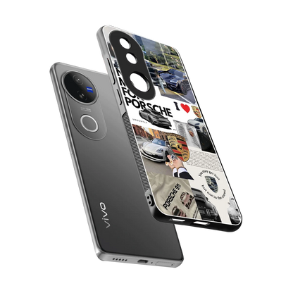 Luxe Dreams sleek vivo v50 cover with tempered glass back and TPU edges