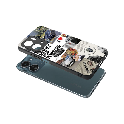 Luxe Dreams sleek vivo y16 cover with tempered glass back and TPU edges